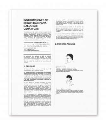 INSTRUCCIONES DE SEGURIDAD PARA BALDOSAS CERMICAS